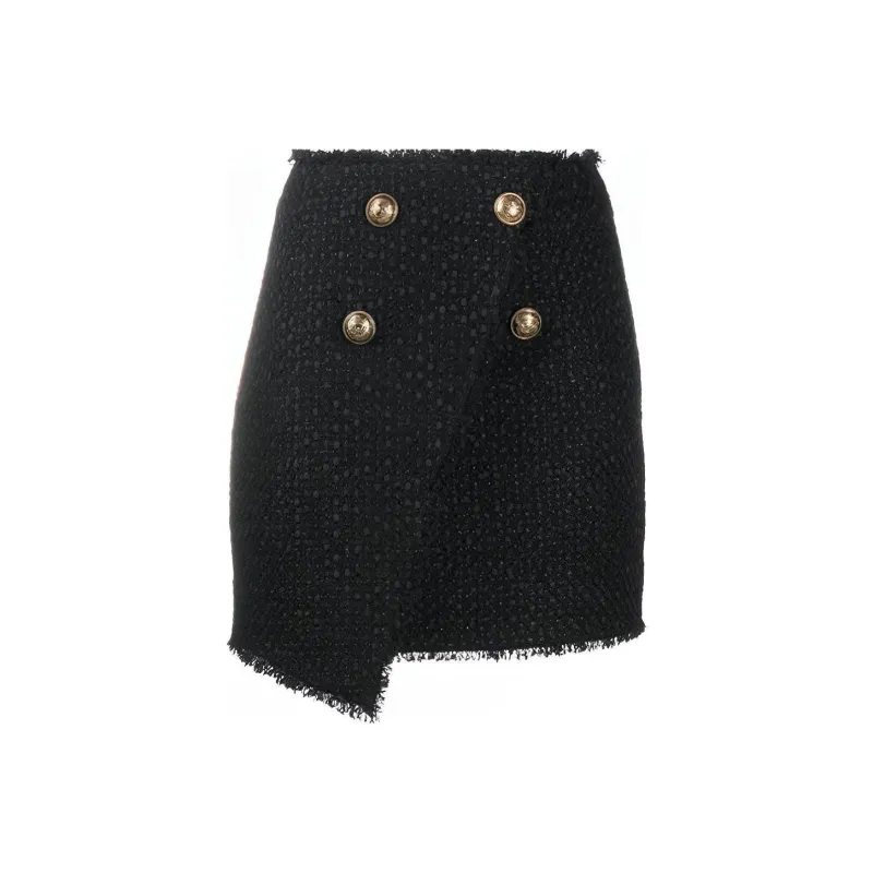 BALMAIN SS21 Casual Short Skirts Women's Black-0