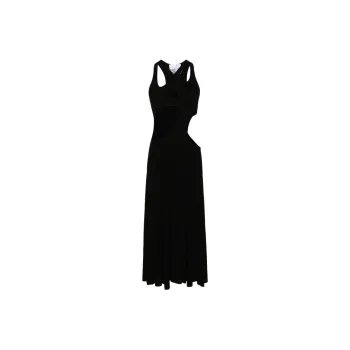 NATASHA ZINKO Cut out Ribbed Maxi Dress