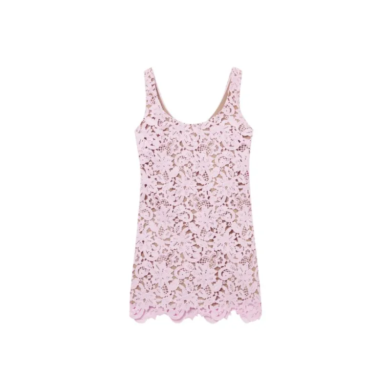 Self portrait Sleeveless Dress Women's Pink-0