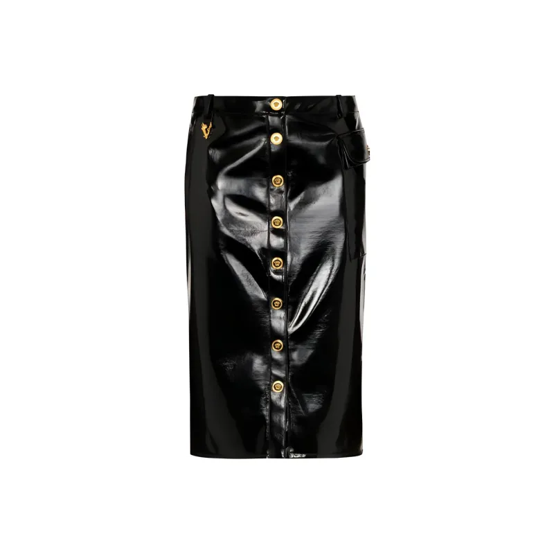 VERSACE VERSACE Casual Long Skirts Women's Black-0