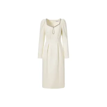 TAMMY TANGS Long Sleeved Dresses Women's Apricot