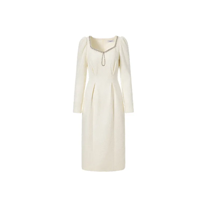 TAMMY TANGS Long Sleeved Dresses Women's Apricot-0