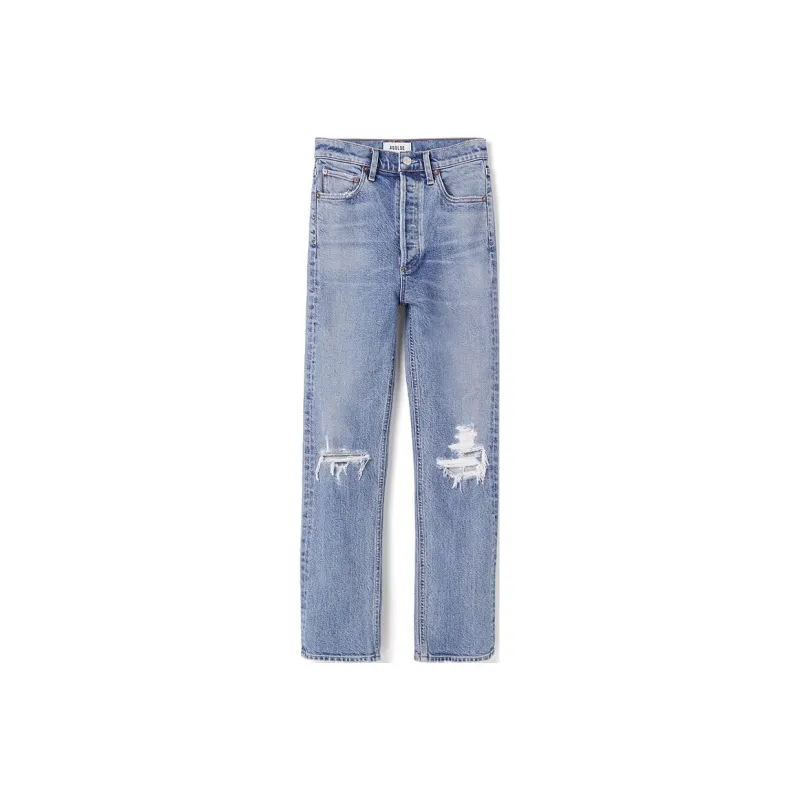AGOLDE Ripped High rise Cropped Jeans-0