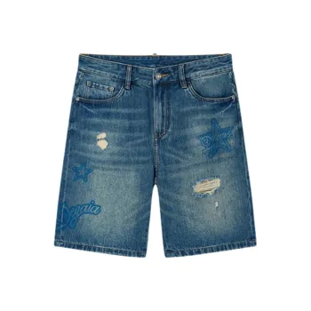 DEGAIA Denim Shorts Men's Light Denim Blue