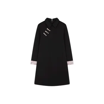 Mo Han Yi Mei Long Sleeved Dress Women's Black