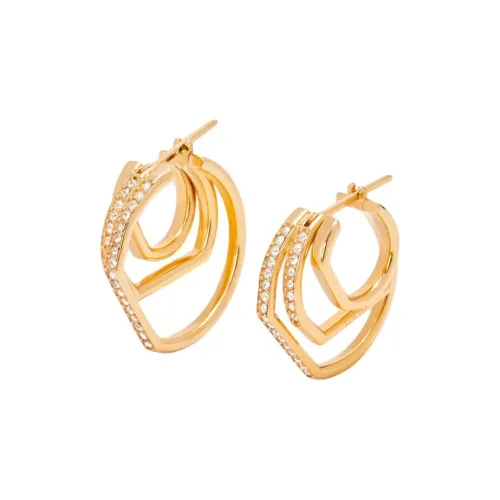 LOEWE Sterling Silver Earrings Unisex Gold