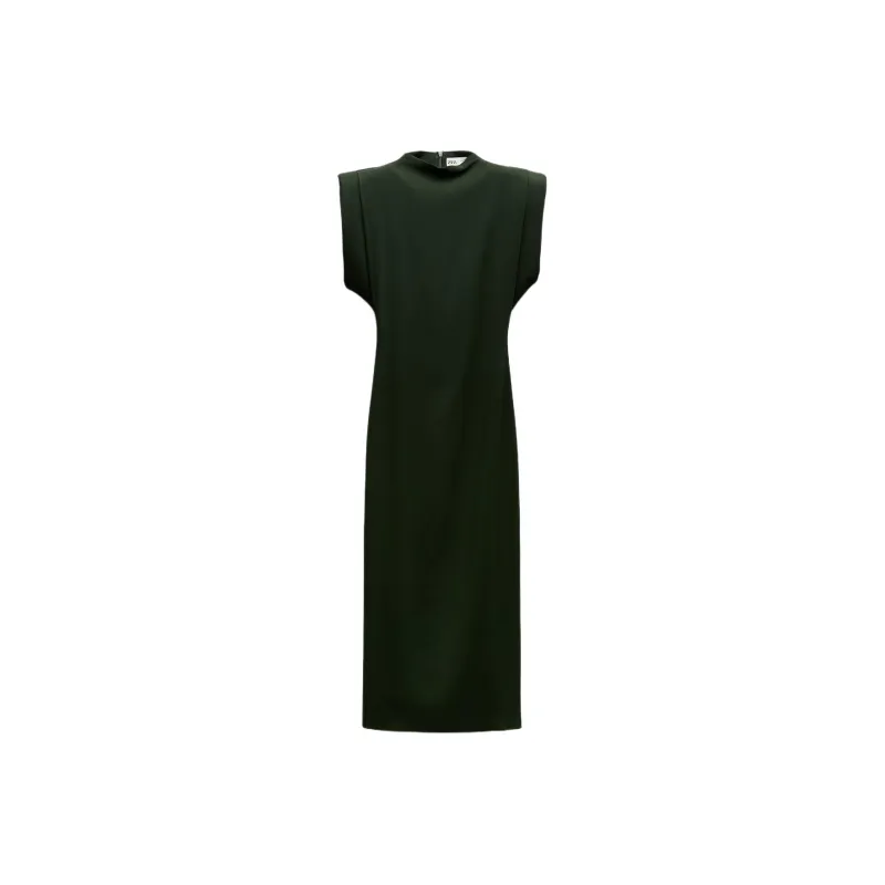 ZARA Sleeveless Dress Women's Emerald-0