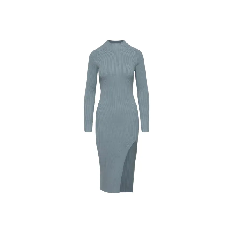 ARITZIA Wilfred Alchemy Dress Long-Sleeved Dresses Women's Slab Blue/Board Blue-0