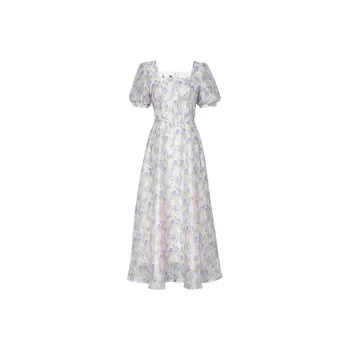 Duffy fashion Long Sleeved Dresses Women's Light Purple