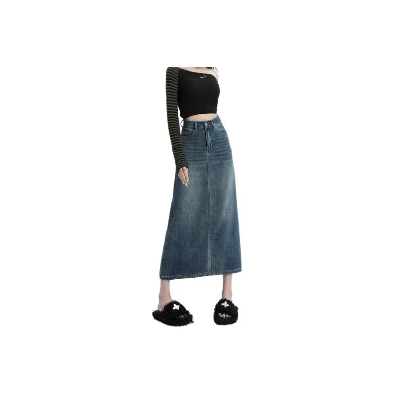 FOREVER 21 Denim Long Skirt Women's-0