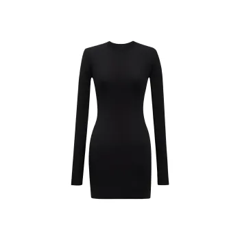 SAINT LAURENT SS25 Long Sleeved Dresses Women's Black