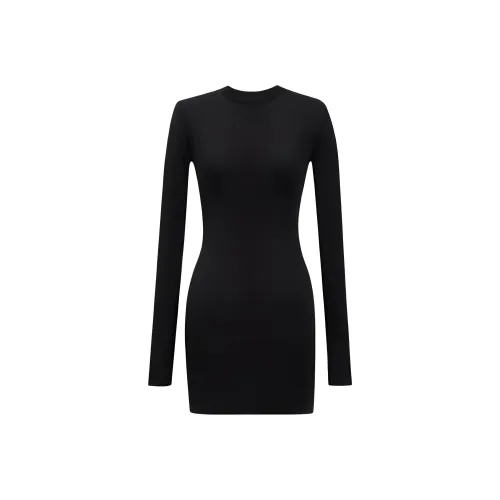 SAINT LAURENT SS25 Long Sleeved Dresses Women's Black