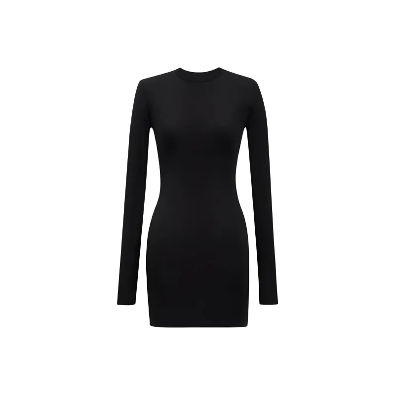 SAINT LAURENT SS25 Long Sleeved Dresses Women's Black-0