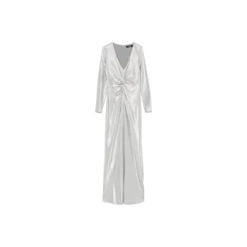 LAUREN RALPH LAUREN Twist Detailed Long Sleeved Gown