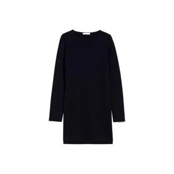 MaxMara Eridani Collection Wool Yarn Mini Dress Long-Sleeved Dresses Women's Black