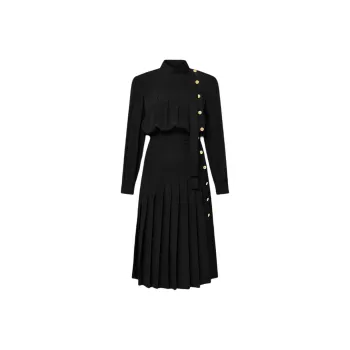 LOUIS VUITTON Long Sleeved Pleat Dress
