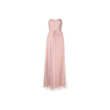 Marchesa Notte Strapless Tulle Long Bridesmaid Gown