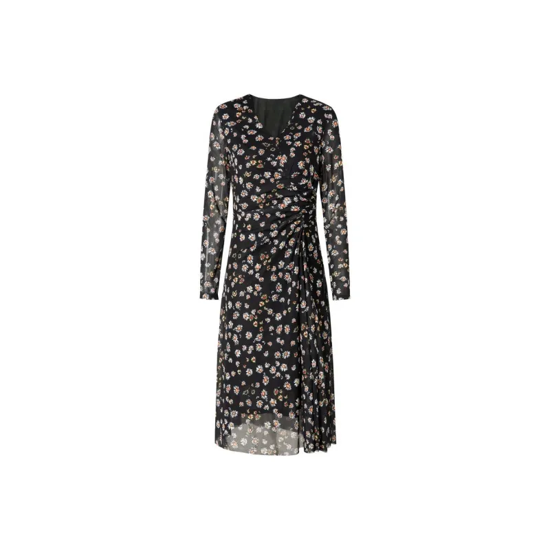JZ. ANNAKRO Long Sleeved Dresses Women's Floral Black-0