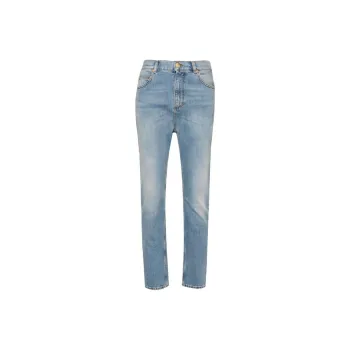 BALMAIN Logo-patch Tapered Jeans