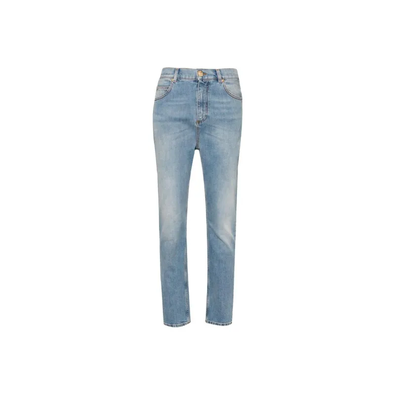 BALMAIN Logo-patch Tapered Jeans-0