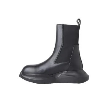RICK OWENS/RO Geth Beatle Short Chelsea Boots 6cm Men's Black