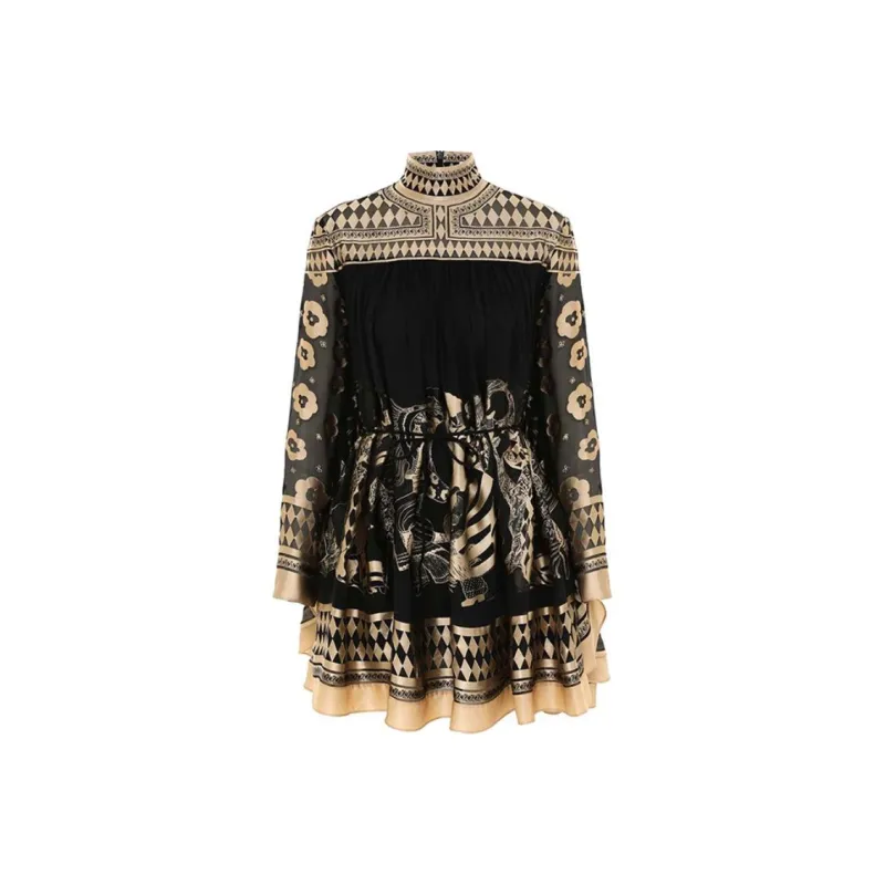 Zimmermann Illustration Otto Mini Crepe Dress-0