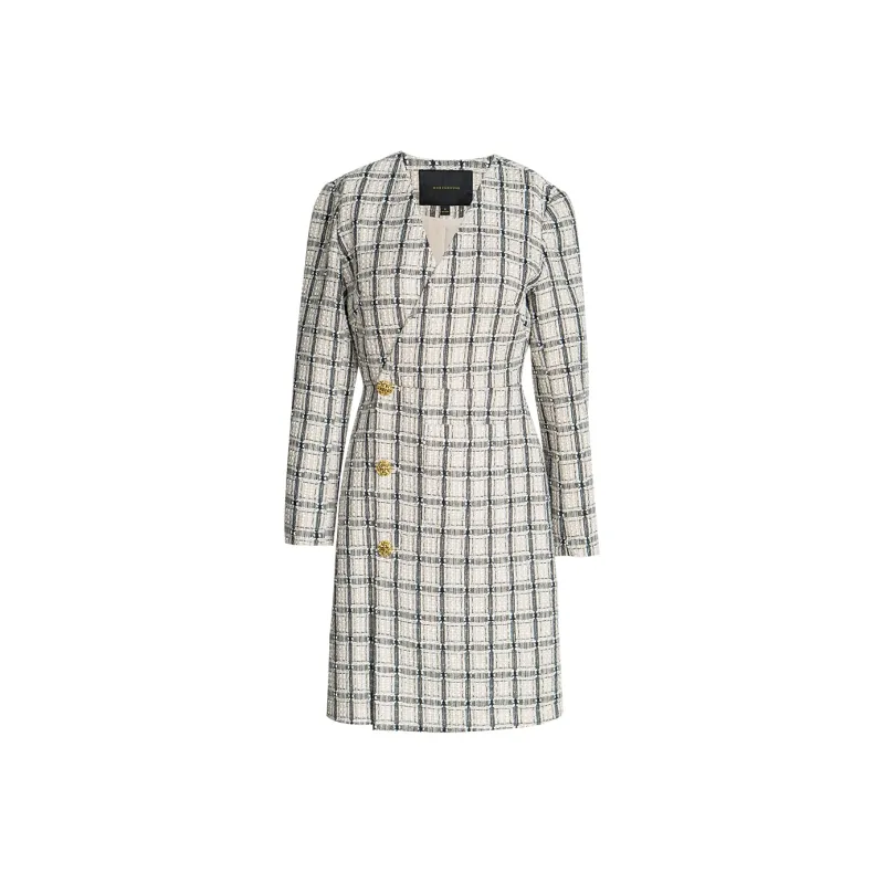 ROEYSHOUSE Long-Sleeved Dresses Women's Plaid-0