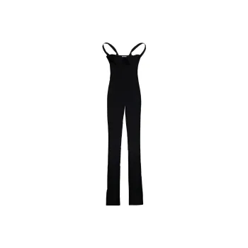 Jacquemus La Combinaison Bikini Fitted Jumpsuit Black