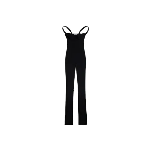Jacquemus La Combinaison Bikini Fitted Jumpsuit Black