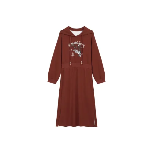 ELF SACK x TOM AND JERRY Long-Sleeved Dresses Women's