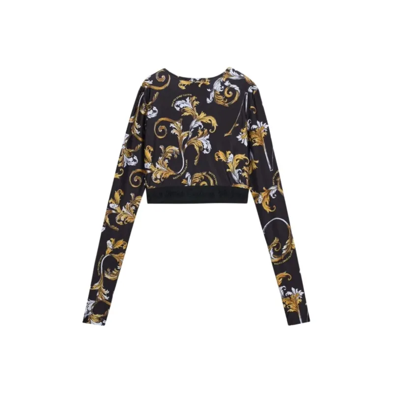 VERSACE JEANS COUTURE Baroque Print Crop Top-1