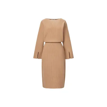 UNIQLO X Clare Waight Keller Co branded Collection Long Sleeved Dresses Women's Dark Beige