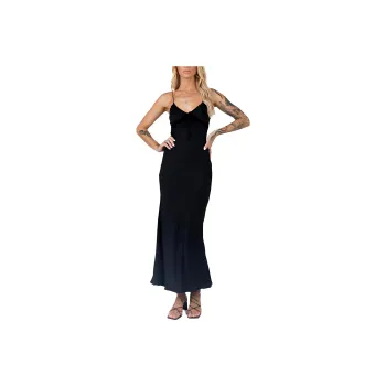 PRINCESS POLLY EMILY MAXI DRESS Slip Dresses Women's Black