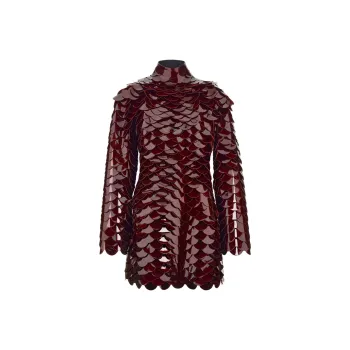 Ferragamo Patent Leather Scales Mini Dress