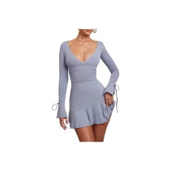 OH POLLY LILAH Long-Sleeved Dresses Women's Blue/Blue