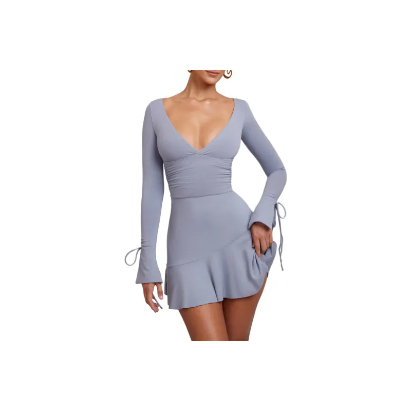 OH POLLY LILAH Long-Sleeved Dresses Women's Blue/Blue-0