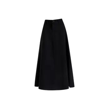 FOREVER 21 Denim Long Skirts Women's Black
