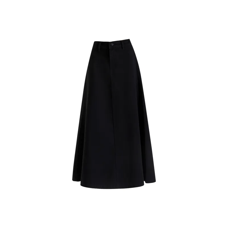 FOREVER 21 Denim Long Skirts Women's Black-0
