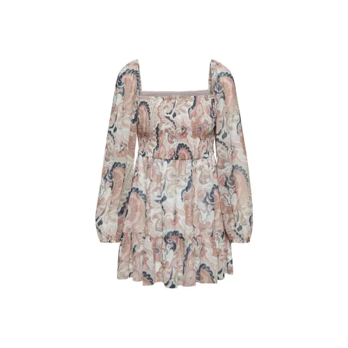 ARITZIA Wilfred Tempest Mini Dress Long-Sleeved Dresses Women's Coral Blush Lt Birch/Coral Red Light Birch Wood
