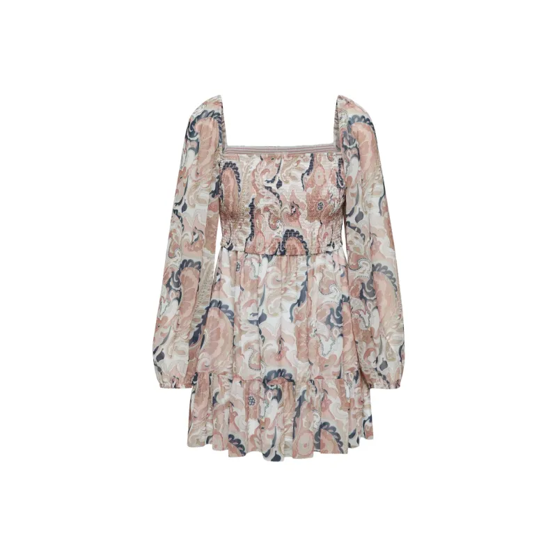 ARITZIA Wilfred Tempest Mini Dress Long-Sleeved Dresses Women's Coral Blush Lt Birch/Coral Red Light Birch Wood-0