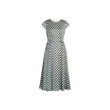 ROEYSHOUSE Short Sleeved Dress Women's Plaid
