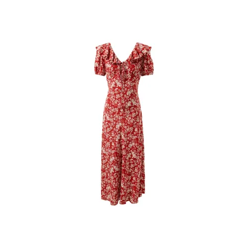 3COLOUR Short Sleeved Dress Women's Red Floral