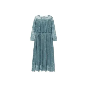 Beams HEART Long Sleeved Dress Women's Green