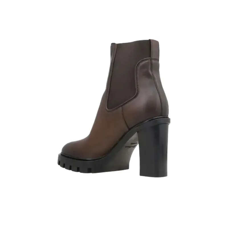 Santoni Short Chelsea Boots 7.5cm Women's Brown-3