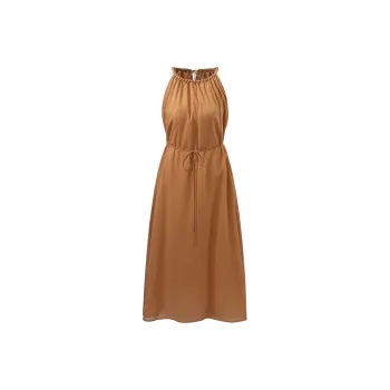 GOELIA Sleeveless Dress Women's Orange Camel