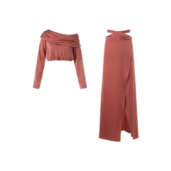Gyokuu Set Spring Summer And Autumn Women's Coral Pink
