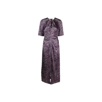 GANNI Floral print Silk Dress