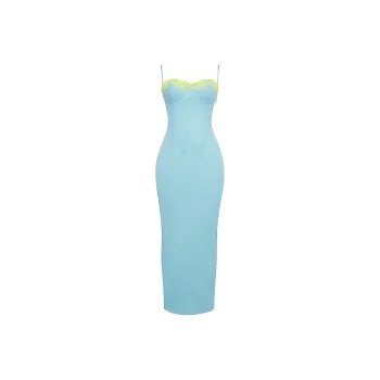HOUSE OF CB AIZA Slip Dress Women's POWDER BLUE/Pink Blue