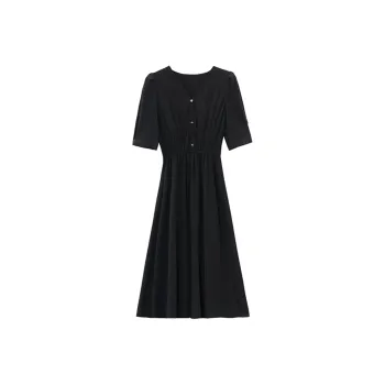 Ning Cai Yuer Short Sleeved Dress Women's Black