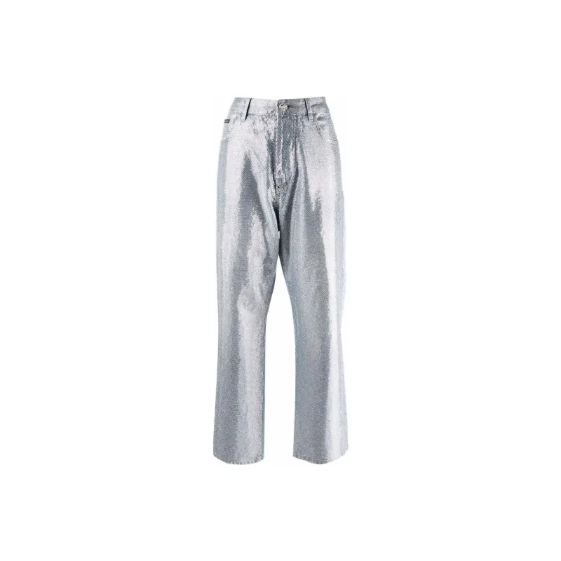 PHILIPP PLEIN Full Crystal Wide leg Jeans-0